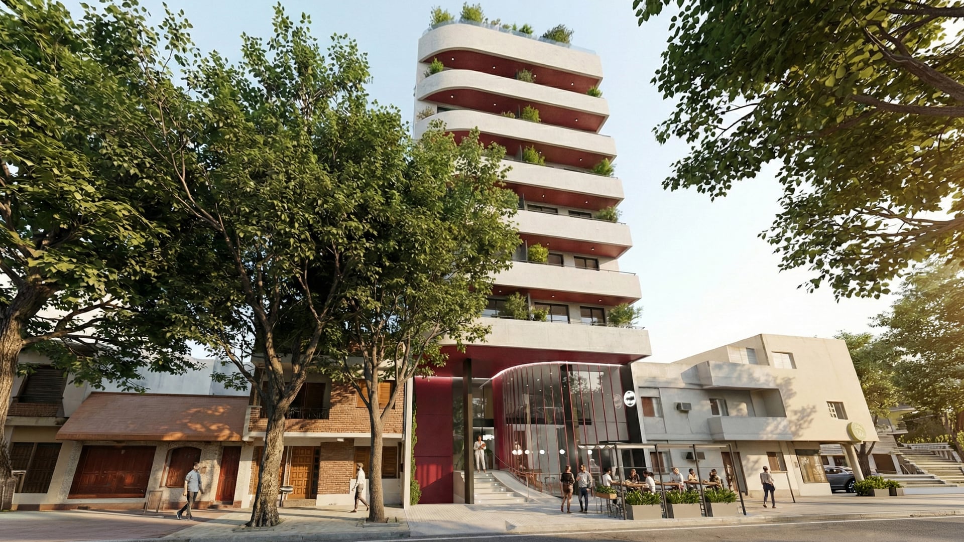 Frente del edificio Aires de Río